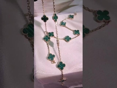 Винтажные ювелирные изделия на заказ Бесцельная установка Винтажный браслет Alhambra, 5 мотивов 18K желтого золота