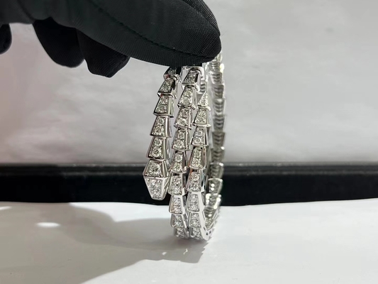 Luxury Brand 18K Gold Diamond Bracelet  Serpenti Viper Bracelet Manufacturer