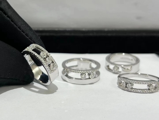 AU750 Gold ring solid gold jewelry make designer gold jewelry diamond gold ring diamond ring in white gold