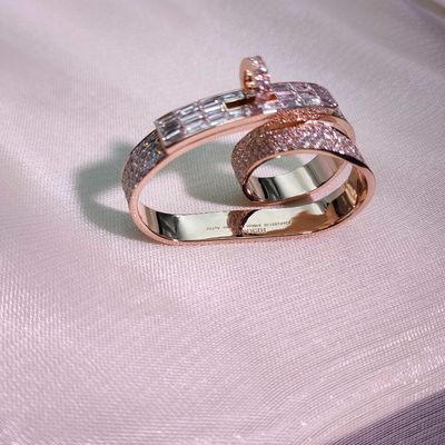 End Custom solid 18k Gold Jewelry Ring Real Diamond Jewelry High Brand