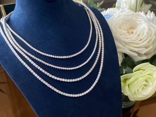 Vvs Real Diamond Tennis Necklace