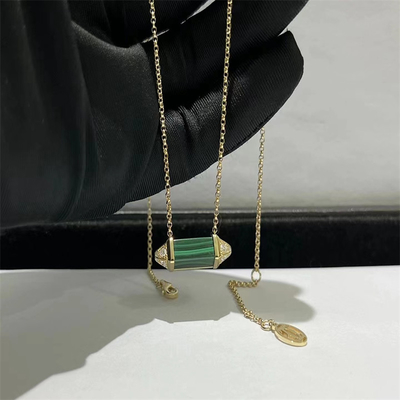 18k Brand ювелирные изделия на заказ ювелирные изделия Малахит алмазный золотой ожерелье