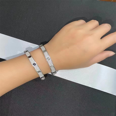 Изготовленный на заказ Bangle любов Brand браслета белого золота Brand ювелирных изделий с диамантами