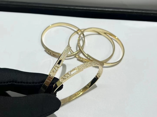 Бриллиантовая ювелирная украшение 18k бриллиант AU750 Золотой браслет