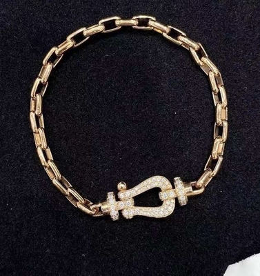 Настраиваемые ювелирные изделия из 18 карат золотого цвета FORCE 10 BRACELET Model L в 18 каратном желтом золоте и бриллиантах.