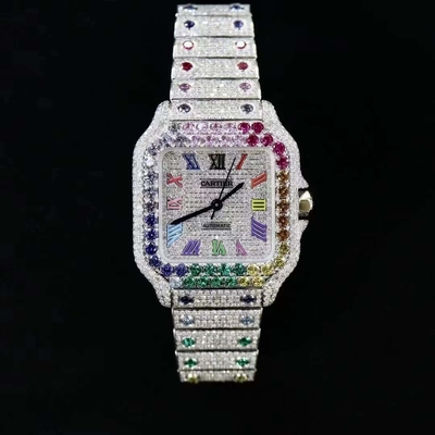 vvs1 g шоковые часы Iced Out Diamond Watches Hip Hop Bling Ювелирные изделия холодильник ювелирные изделия бриллиантовые часы для мужчин