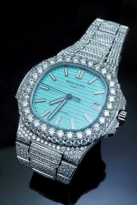 Patek Philippe Iced Out Moissanite Watch DEF VVS Мойсанитовые забитые часы